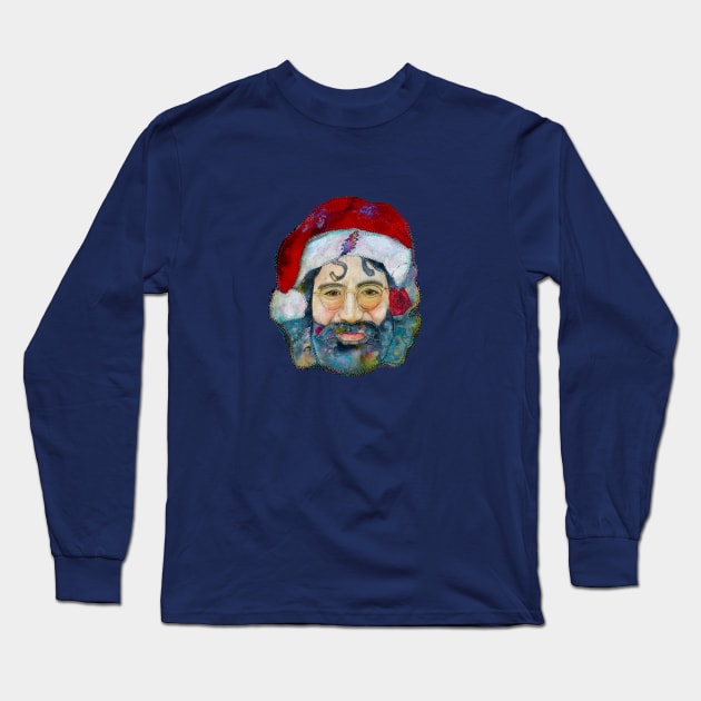 Santa Jerry Long Sleeve T-Shirt by karenpaytonart